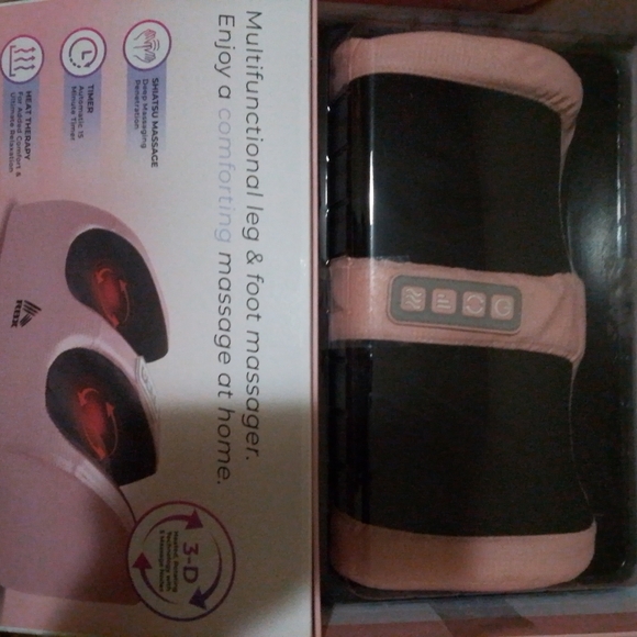 RBX Pink Electric Foot Massager with Shiatsu and Heat Therapy Like New - Picture 2 of 2